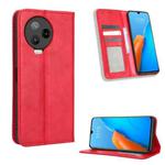 For Infinix Note 12 Pro 4G X676B Magnetic Buckle Retro Texture Leather Phone Case(Red)