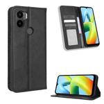 For Xiaomi Redmi A1+ Magnetic Buckle Retro Texture Leather Phone Case(Black)