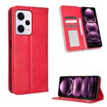For Xiaomi Redmi Note 12 Pro+ Global Magnetic Buckle Retro Texture Leather Phone Case(Red)