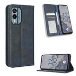 For Nokia X30 5G Magnetic Buckle Retro Texture Leather Phone Case(Blue)