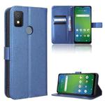 For Cricket Icon 4 Diamond Texture Leather Phone Case(Blue)