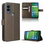 For Cricket Innovate E 5G Diamond Texture Leather Phone Case(Brown)