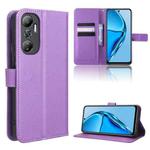 For Infinix Hot 20 4G X682B Diamond Texture Leather Phone Case(Purple)