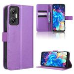 For Infinix Hot 20 5G X666B Diamond Texture Leather Phone Case(Purple)