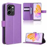For Honor 80 SE 5G Diamond Texture Leather Phone Case(Purple)