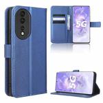 For Honor 80 5G Diamond Texture Leather Phone Case(Blue)
