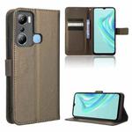 For Infinix Hot 20i Diamond Texture Leather Phone Case(Brown)