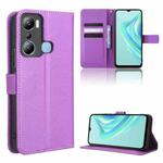 For Infinix Hot 20i Diamond Texture Leather Phone Case(Purple)