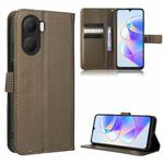 For Honor Play 40 Plus Diamond Texture Leather Phone Case(Brown)