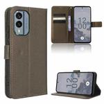 For Nokia X30 5G Diamond Texture Leather Phone Case(Brown)