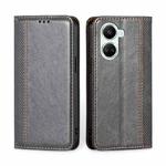 For Huawei nova 10 SE Grid Texture Magnetic Flip Leather Phone Case(Grey)