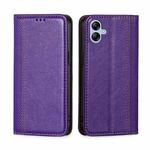 For Samsung Galaxy A04e 4G Grid Texture Magnetic Flip Leather Phone Case(Purple)