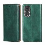 For Honor 80 Gloss Oil Solid Color Magnetic Leather Phone Case(Green)