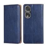 For Honor 80 Pro Gloss Oil Solid Color Magnetic Leather Phone Case(Blue)