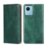 For Realme C30s Gloss Oil Solid Color Magnetic Leather Phone Case(Green)