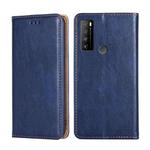 For TCL 30XL 2022 Gloss Oil Solid Color Magnetic Leather Phone Case(Blue)