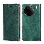For vivo X90 Pro+ Gloss Oil Solid Color Magnetic Leather Phone Case(Green)