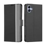 For Samsung Galaxy A04e 4G Twill Texture Side Buckle Leather Phone Case(Black)