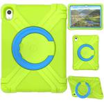 For iPad 10th Gen 10.9 2022 EVA + PC Tablet Protective Case with 360 Rotating Bracket(Grass Green+Blue)