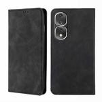 For Honor 80 Pro Skin Feel Magnetic Horizontal Flip Leather Phone Case(Black)