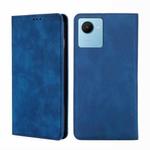 For Realme C30s Skin Feel Magnetic Horizontal Flip Leather Phone Case(Blue)