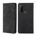 For TCL 30XL 2022 Skin Feel Magnetic Horizontal Flip Leather Phone Case(Black)