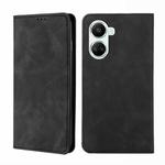 For Huawei nova 10 SE Skin Feel Magnetic Horizontal Flip Leather Phone Case(Black)