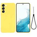 For Samsung Galaxy S23+ 5G Pure Color Liquid Silicone Shockproof Full Coverage Phone Case(Yellow)