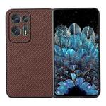 For OPPO Find N2 Carbon Fiber Texture Shockproof Phone Case(Brown)