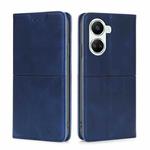 For Huawei nova 10 SE Cow Texture Magnetic Horizontal Flip Leather Phone Case(Blue)