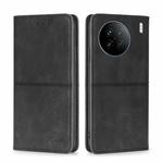 For vivo X90 Cow Texture Magnetic Horizontal Flip Leather Phone Case(Black)