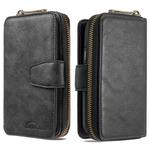 For iPhone 6 Plus Detachable Multifunctional Horizontal Flip Leather Case with Card Slots & Zipper Wallet & Photo Frame(Black)