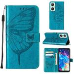 For Infinix Hot 20 5G X666 / X66B Embossed Butterfly Flip Leather Phone Case(Blue)