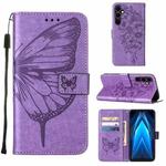 For Tecno Pova Neo 2 LG6N Embossed Butterfly Flip Leather Phone Case(Purple)