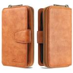 For Galaxy S20 Detachable Multifunctional Horizontal Flip Leather Case with Card Slots & Zipper Wallet & Photo Frame(Brown)