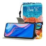 For Huawei P Smart Z / Y9 Prime (2019) Colored Drawing Horizontal Flip Leather Case with Holder & Card Slot & Wallet(Underwater Cat)