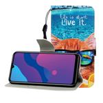 For Huawei Enjoy 10S Colored Drawing Horizontal Flip Leather Case with Holder & Card Slot & Wallet(Underwater Cat)