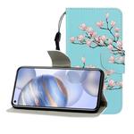 For Huawei Honor 30 Colored Drawing Horizontal Flip Leather Case with Holder & Card Slot & Wallet(Magnolia)