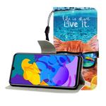 For Huawei Honor Play 4T Pro Colored Drawing Horizontal Flip Leather Case with Holder & Card Slot & Wallet(Underwater Cat)