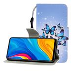 For Huawei Honor Play 3 / Enjoy 10 Colored Drawing Horizontal Flip Leather Case with Holder & Card Slot & Wallet(Many Butterflies)