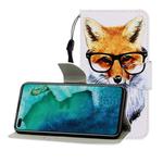 For Huawei Honor V30 / V30 Pro Colored Drawing Horizontal Flip Leather Case with Holder & Card Slot & Wallet(Fox)