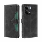 For OPPO Reno9 5G / Reno9 Pro 5G Skin Feel Magnetic Buckle Leather Phone Case(Black)