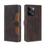 For OPPO Reno9 5G / Reno9 Pro 5G Skin Feel Magnetic Buckle Leather Phone Case(Brown)