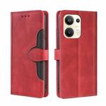 For OPPO Reno9 Pro+ 5G Skin Feel Magnetic Buckle Leather Phone Case(Red)