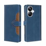 For Realme 10 Pro+ 5G Skin Feel Magnetic Buckle Leather Phone Case(Blue)