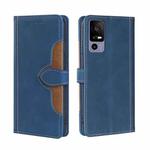 For TCL 40R 5G Skin Feel Magnetic Buckle Leather Phone Case(Blue)