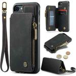 For iPhone SE 2022 / SE 2020 / 7 / 8 CaseMe C20 Multifunctional RFID Leather Phone Case(Black)