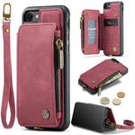 For iPhone SE 2022 / SE 2020 / 7 / 8 CaseMe C20 Multifunctional RFID Leather Phone Case(Red)