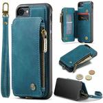 For iPhone SE 2022 / SE 2020 / 7 / 8 CaseMe C20 Multifunctional RFID Leather Phone Case(Blue)