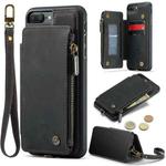 For iPhone 7 Plus / 8 Plus CaseMe C20 Multifunctional RFID Leather Phone Case(Black)